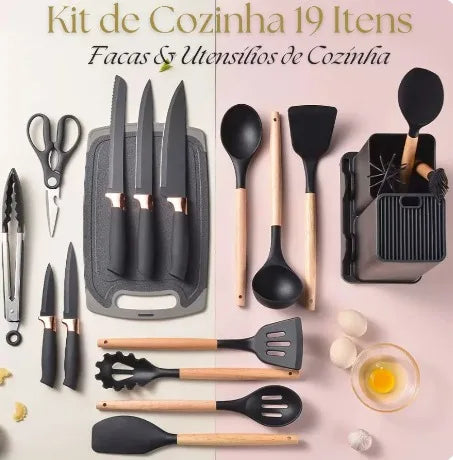 Kit Completo de Utensílios de Cozinha Luxo - Doce Casa