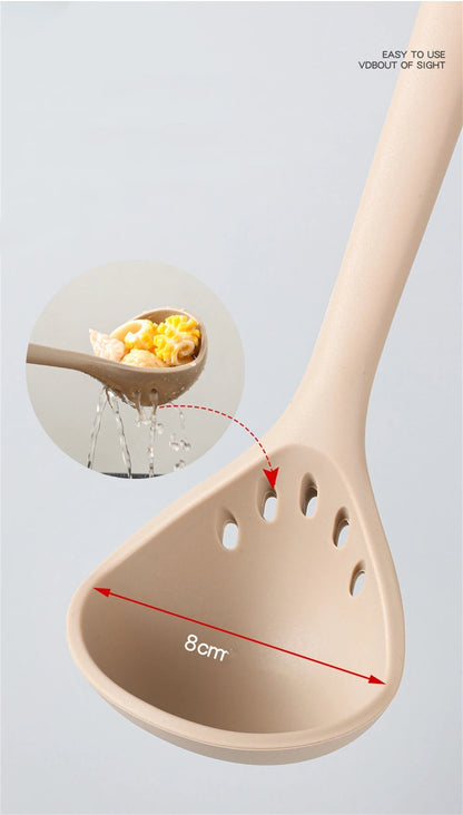 Utensilios em Silicone e Madeira